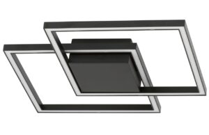 Nova Luce Černé kovové stropní LED světlo Bilbao 46 x 46 cm