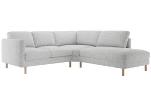 Micadoni Šedá rohová pohovka Eden 267 cm