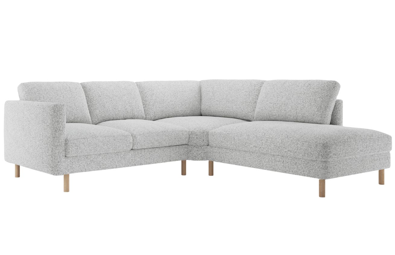 Micadoni Šedá rohová pohovka Eden 267 cm