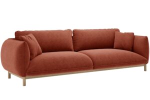 Micadoni Cihlově červená čtyřmístná pohovka Ada 248 cm