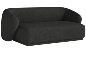 Maison Heritage Antracitově šedá čalouněná dvoumístná pohovka Jane 180 cm