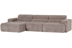 WOOOD Tmavě béžová manšestrová rohová pohovka Novi 300 cm