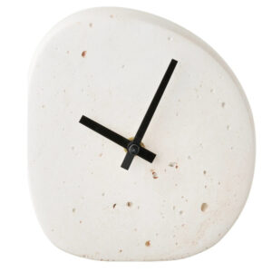 Nordic Living Bílé stolní hodiny Linz