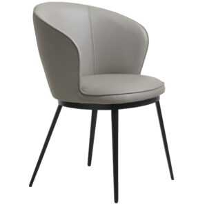 Unique Furniture Šedá jídelní židle Gain s područkami