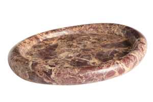 Kave Home Hnědý mramorový tác Lenorel 30 x 23 cm