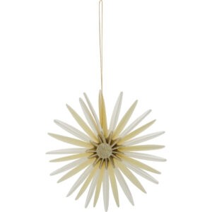 House Doctor Bílo-zlaté papírové vánoční ozdoby Stari 8 cm