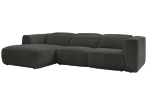 Bobochic Paris Tmavě šedá rohová pohovka William 298 cm