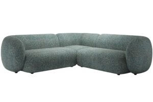 Micadoni Modrá rohová pohovka Kate 252 cm