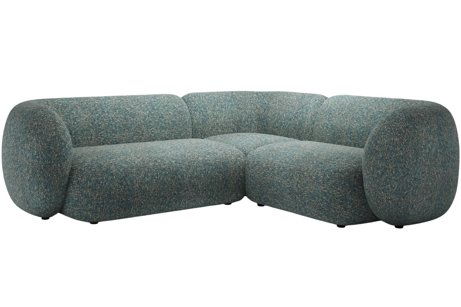 Micadoni Modrá rohová pohovka Kate 252 cm