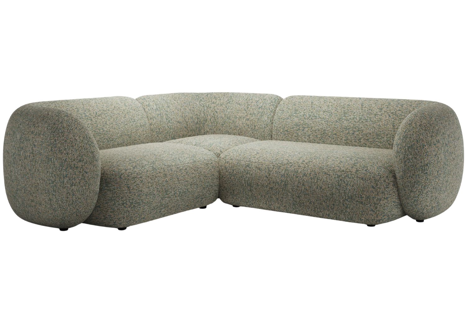 Micadoni Zelená rohová pohovka Kate 252 cm