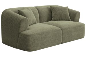 Cosmopolitan Design Zelená manšestrová dvoumístná pohovka Campi 180 cm