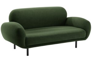 Micadoni Zelená bouclé dvoumístná pohovka Poppy 148 cm