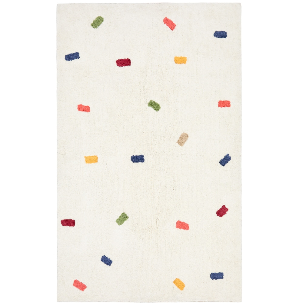 Kave Home Bílý bavlněný koberec Epifania 90 x 150 cm