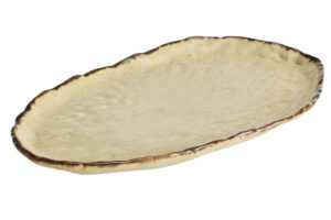 Kave Home Hnědý keramický tácek Abela 40 x 24