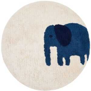 Kave Home Béžový koberec se slonem Tandani Ø 100 cm