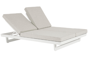 Bizzotto Světle šedé látkové zahradní dvojlehátko Infinity