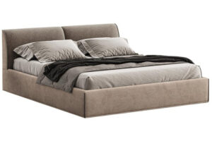 Woodsoft Hnědá dvoulůžková postel Novara 200 x 200 cm