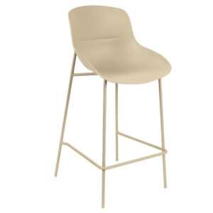 Somcasa Béžová plastová barová židle Fabian 66 cm