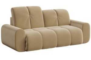 Devichy Béžová sametová dvoumístná pohovka Tous 210 cm