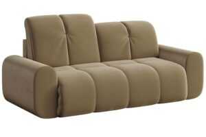 Devichy Hnědá sametová dvoumístná pohovka Tous 210 cm