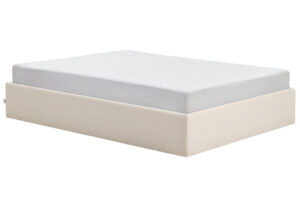 Kave Home Béžová dvoulůžková postel Nelzi 160 x 200 cm s úložným prostorem