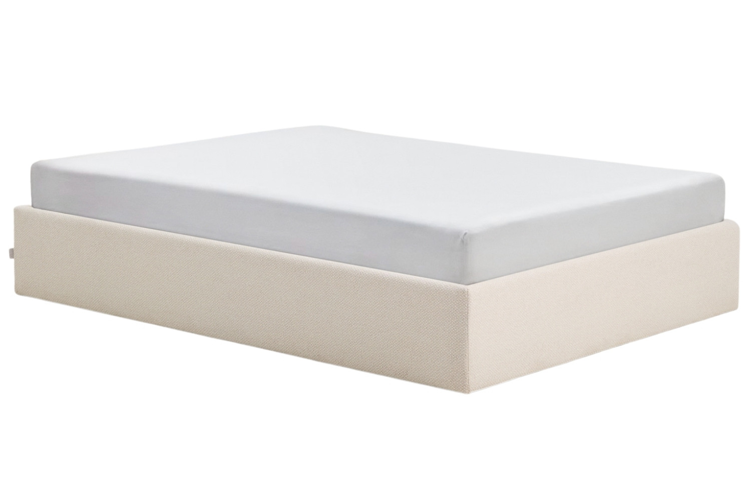 Kave Home Béžová dvoulůžková postel Nelzi 160 x 200 cm s úložným prostorem