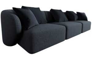 Maison Heritage Tmavě modrá trojmístná pohovka Chiara 266 cm