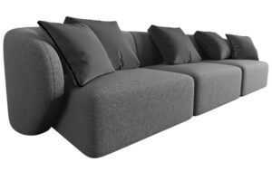 Maison Heritage Šedá trojmístná pohovka Chiara 266 cm