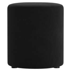 Micadoni Černý sametový taburet Dia 40 cm