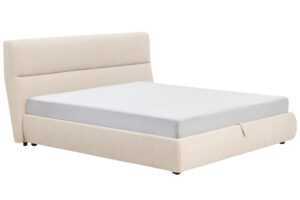 Kave Home Béžová dvoulůžková postel Dafra 180 x 200 cm s úložným prostorem