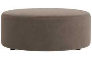 Micadoni Béžovošedý sametový taburet Dia 90 cm