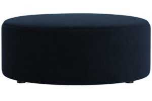 Micadoni Tmavě modrý sametový taburet Dia 90 cm