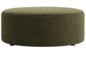 Micadoni Zelený sametový taburet Dia 90 cm