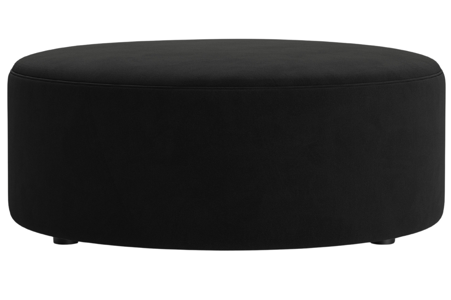 Micadoni Černý sametový taburet Dia 90 cm