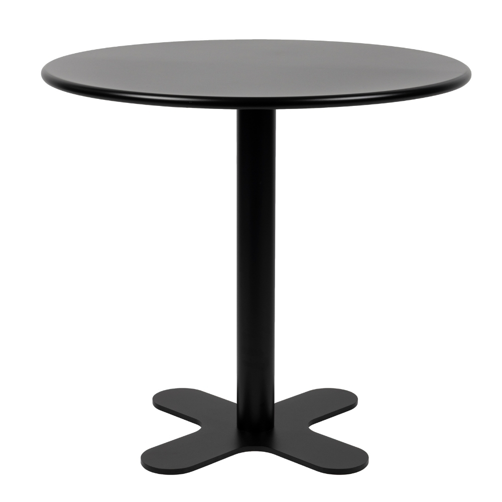 White Label Černý zahradní bistro stolek SANJAY 80 cm