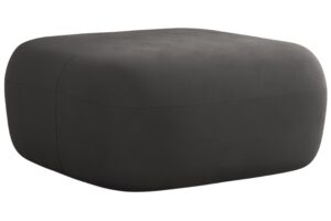 Windsor & Co Tmavě šedá sametová podnožka Aldrin 90 x 88 cm