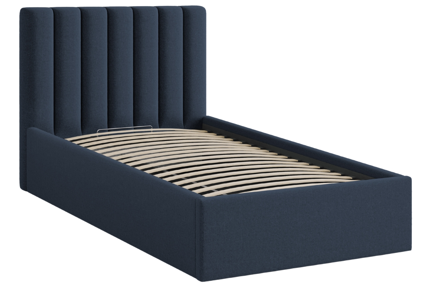 Micadoni Tmavě modrá postel Allison 90 x 200 cm s úložným prostorem