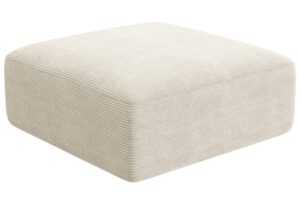 Cosmopolitan Design Krémově bílá manšestrová podnožka Campi 90 x 90 cm