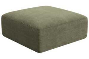 Cosmopolitan Design Zelená manšestrová podnožka Campi 90 x 90 cm