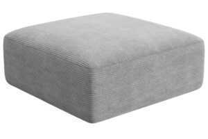 Cosmopolitan Design Světle šedá manšestrová podnožka Campi 90 x 90 cm