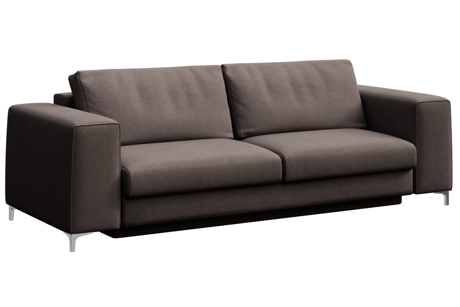 Rodier Šedá sametová rozkládací pohovka Rene 256 cm