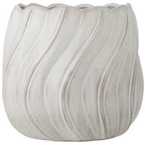 Bloomingville Bílý kameninový květináč Isidora 20 cm