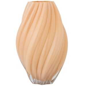 Bloomingville Béžová skleněná váza Kanji 30 cm