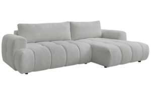 Bobochic Paris Světle šedá bouclé rozkládací pohovka Fuji 292 cm