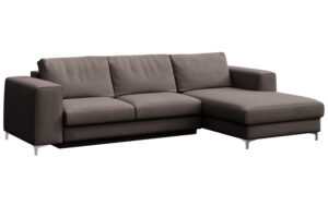 Rodier Šedá sametová rozkládací pohovka Rene 277 cm