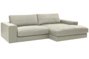 Bobochic Paris Béžová kožená rohová pohovka Leonard 274 cm