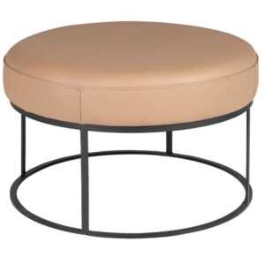 Angel Cerdá Hnědý kožený taburet No. 5190