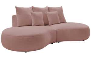 Bobochic Paris Růžová bouclé trojmístná pohovka Saint-Germain 260 cm