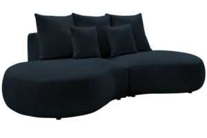 Bobochic Paris Tmavě modrá bouclé trojmístná pohovka Saint-Germain 260 cm