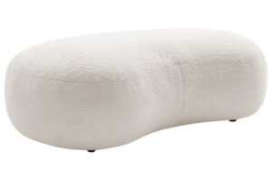 Bobochic Paris Bílá bouclé podnožka Saint-Germain 147 x 90 cm